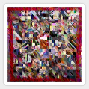 Glitch Mosaic Quilt Sampler Magnet